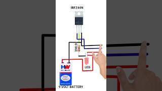 MOSFET project irfz44n on off switch shorts