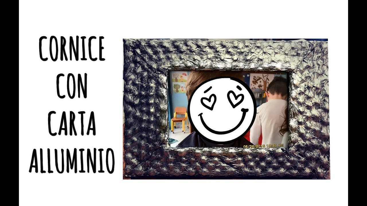 CORNICE con CARTA ALLUMINIO e Colla a caldo (Riciclo creativo/festa del papà)Arte per Te