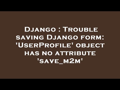 Django : Trouble