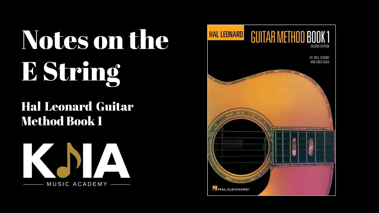 Notes on E String | Hal Leonard Guitar Method Book 1 - YouTube