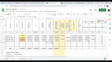ການຄິດໄລ່ອາກອນເງິນເດືອນ ໂດຍໃຊ້ຕາຕະລາງ Excel