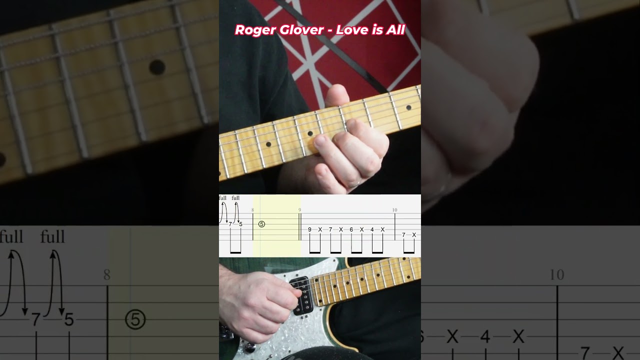 #tutorial Roger Glover - Love is All  #guitar #guitarlesson #guitartutorial