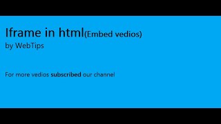 How to Embed video from youtube and Daily motion| |by WebTips