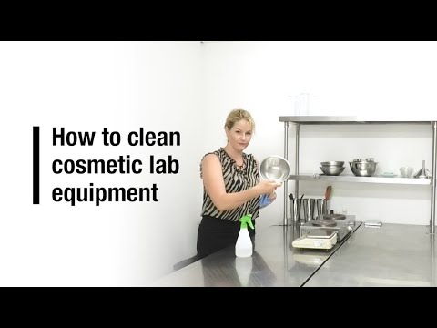 How to clean cosmetic lab equipment