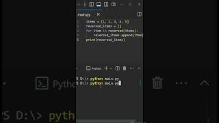 Python's One-Line Magic to Reverse Lists!  🔄🐍 #codinghacks #python #pythonprogramming #codinghacks