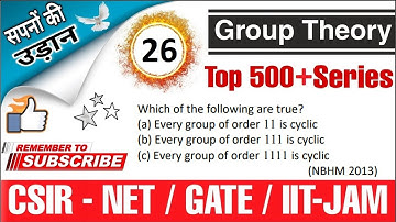 Q:-26 CSIR NET/GATE/IIT JAM GROUP THEORY SOLUTION SERIES BY S.DHIMAN EPIC MATHEMATICS