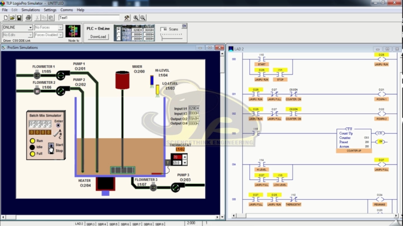 Tutorial PLC Cara Mudah Membuat Tangki Reaksi 2 - YouTube