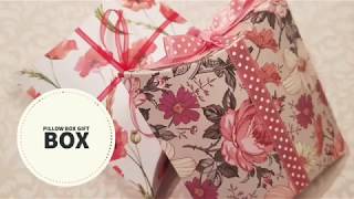 Pillow box gift box tutorial using basic craft room tools