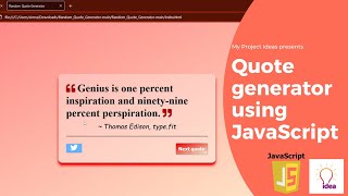 Quote generator using JavaScript | Website Development | JavaScript Projects screenshot 3