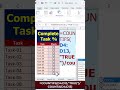Excel Task Completion Magic #excel #excelshorts #excelreels #exceltips #exceltricks #shortcut