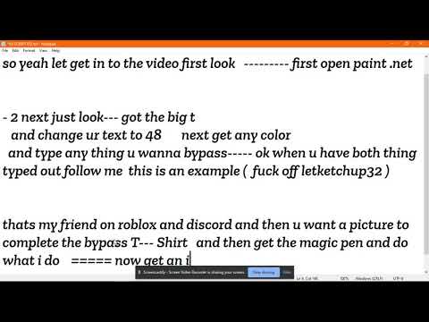 How To Make A Roblox Bypassed T Shirt Youtube - how to make a bypassed t shirt on roblox paintnet youtube