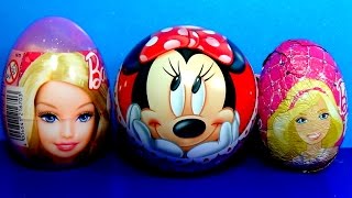 3 Surprise Eggs! Unboxing Disney Minnie Mouse Barbie Eggs Surprise For Kids For Baby Mymilliontv