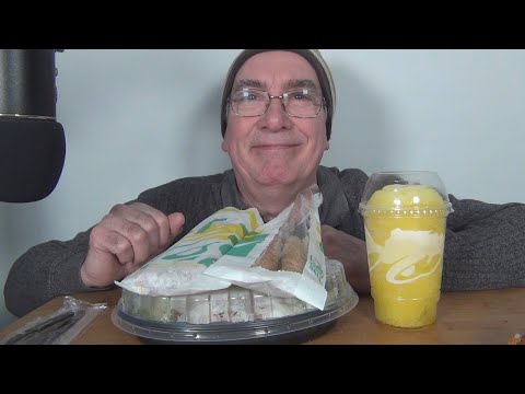 ASMR Eating Taco Bell's Rolled Chicken Tacos with Power Menu Bowl Salad