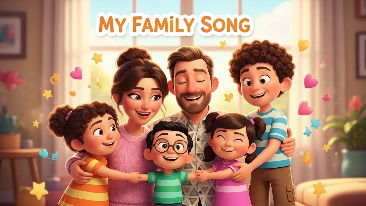 My Family Song 👨‍👩‍👧‍👦 | Fun Kids Song About Family Love | Bubbrino Kids