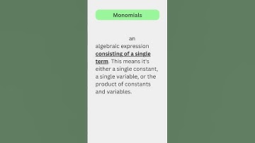 Monomials in Math Explained!