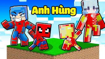 HUY NOOB CÓ GIA ĐÌNH SIÊU ANH HÙNG TRONG MINECRAFT🦸👪