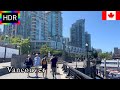 🇨🇦☀️【HDR 4K】Vancouver Sunny Walk - Robson Square to BC Place via Coal Harbour Marina (June, 2023)