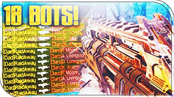THE HARDEST BO3 PLAYERS! RAIDAWAY VS 18 VETERAN BOTS! Best Call of Duty Players Challenge! (BO3)