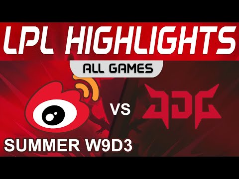 WBG vs JDG Highlights ALL GAMES LPL Summer Season 2022 W9D3 Weibo Gaming vs JD Gaming by Onivia