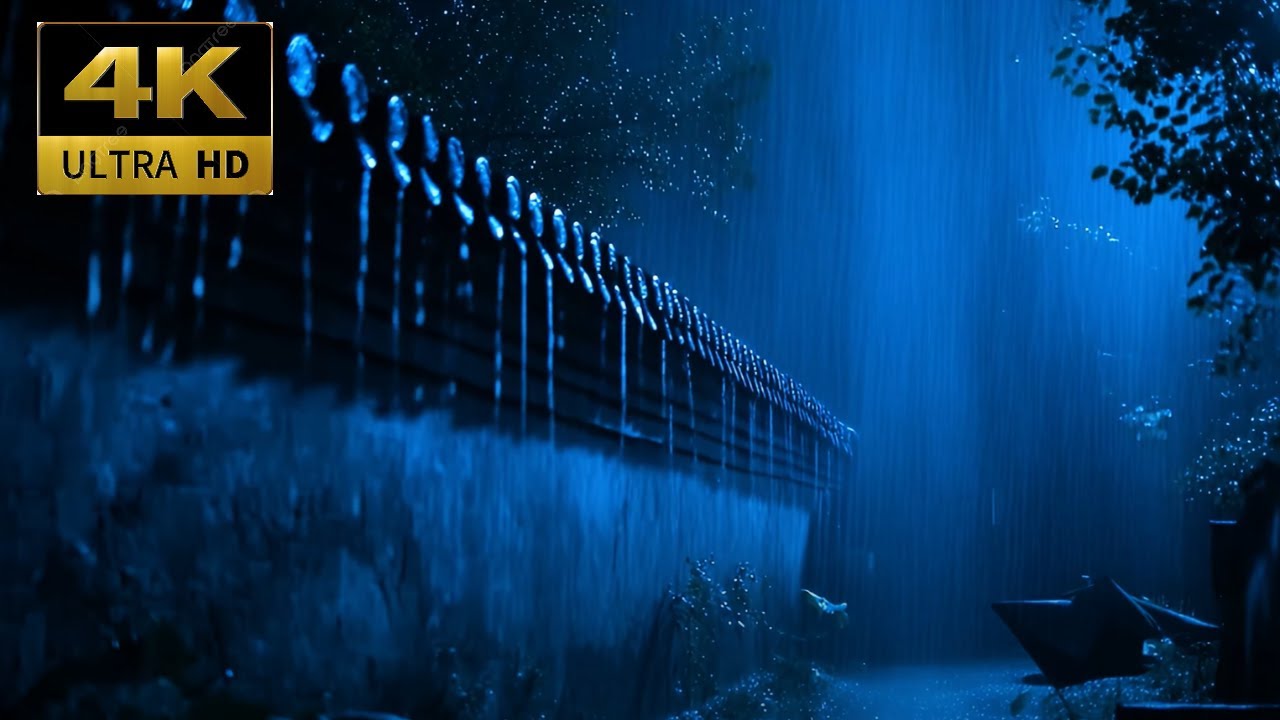 Midnight Rain on Korean Roof | Deep Sleep & Study ASMR