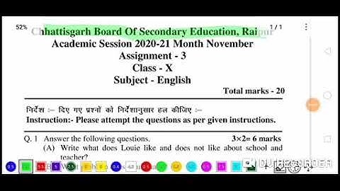 Cg board assignment-3 novembar class 10th English solution 2021-22|10th English assignment-3 answer