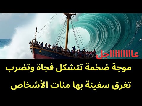 عاجل موجة ضخمة تتشكل فجاة وتغرق المئات من الأشخاص