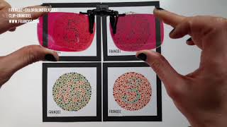 Clip On Color Blind Glasses FRANQOZ | Unboxing video and Ishihara Test | Color Blindness