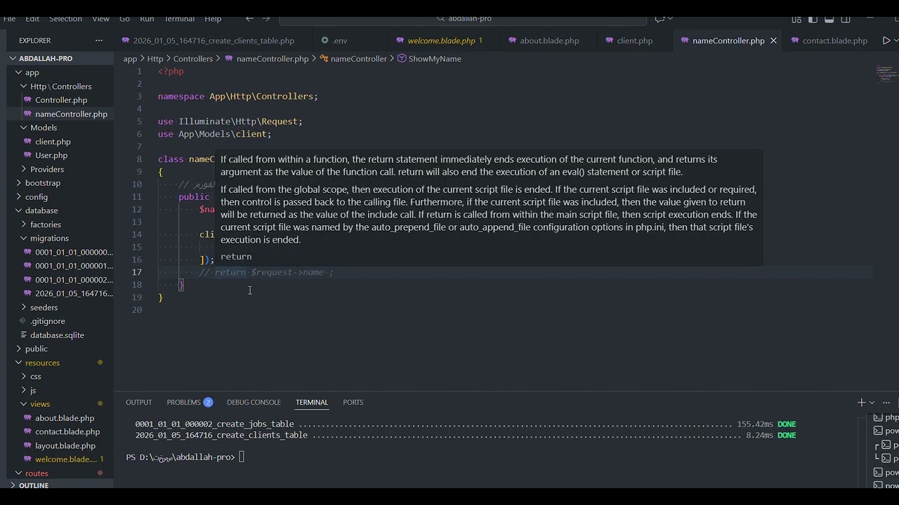مشروع برمجه ويب 3 الجزء الثاني 