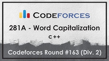 Codeforces - 281A - Word Capitalization Problem (Bangla)
