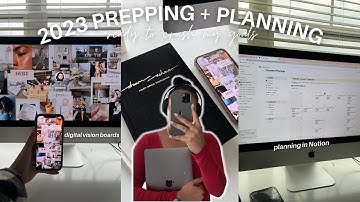 2023 NEW YEAR RESET: Vision boards, creating visual goal trackers and making planners in Notion