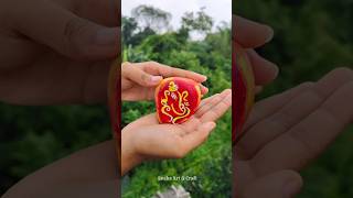 🥹Ganpati Ji Stone Art 🪨🙏 | Beautiful Lord Ganesha Stone Painting | #shorts #ganesha #ganpati #art