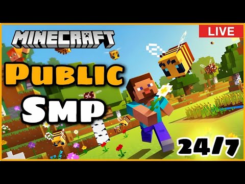MINECRAFT LIVE STREAM | JOIN MY PUBLIC SMP JAVA / PE 24/7 | FACECAM ...