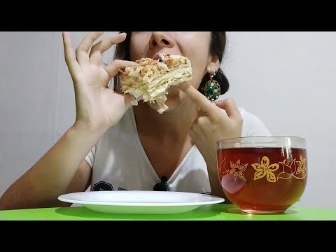 MUKBANG | ვჭამ ნაპოლეონს ხელით ვიშ და ვაი | არ გაჩერდე