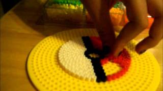 How to make a perler bead Pokeball