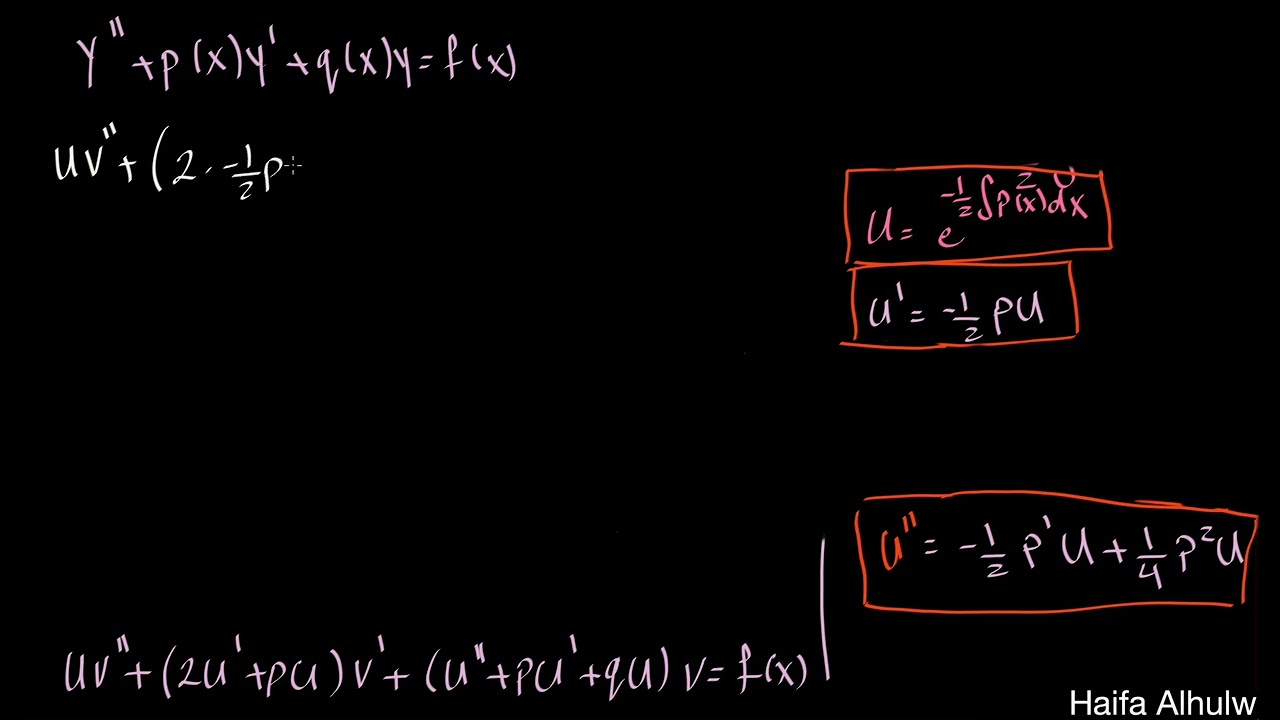 Standard Form differential Equations -  الصورة القياسية للمعادلة التفاضلية من الدرجة الثانية