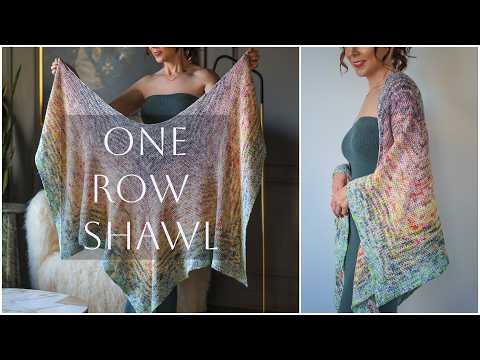 How to Crochet the Beginner Friendly Gouina Shawl | Easy One-Row Repeat Tutorial