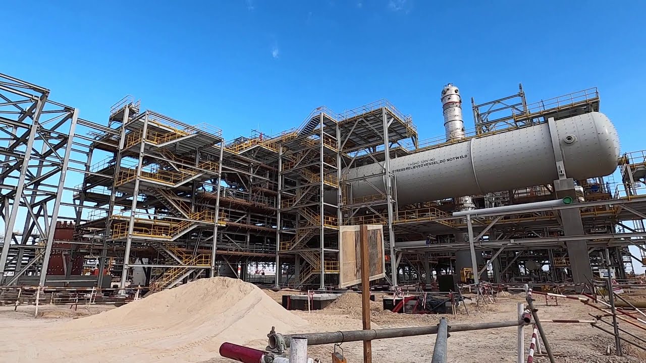 Inside Oil Refinery Construction