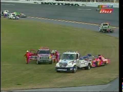 Denny Hamlin Creates the Big one Daytona Practice Big Crash 2010.mpg