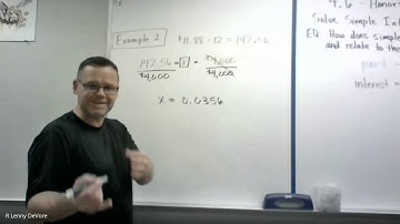 4.6 Honors / 3.6 Math 7 - Solve Simple Interest Problems