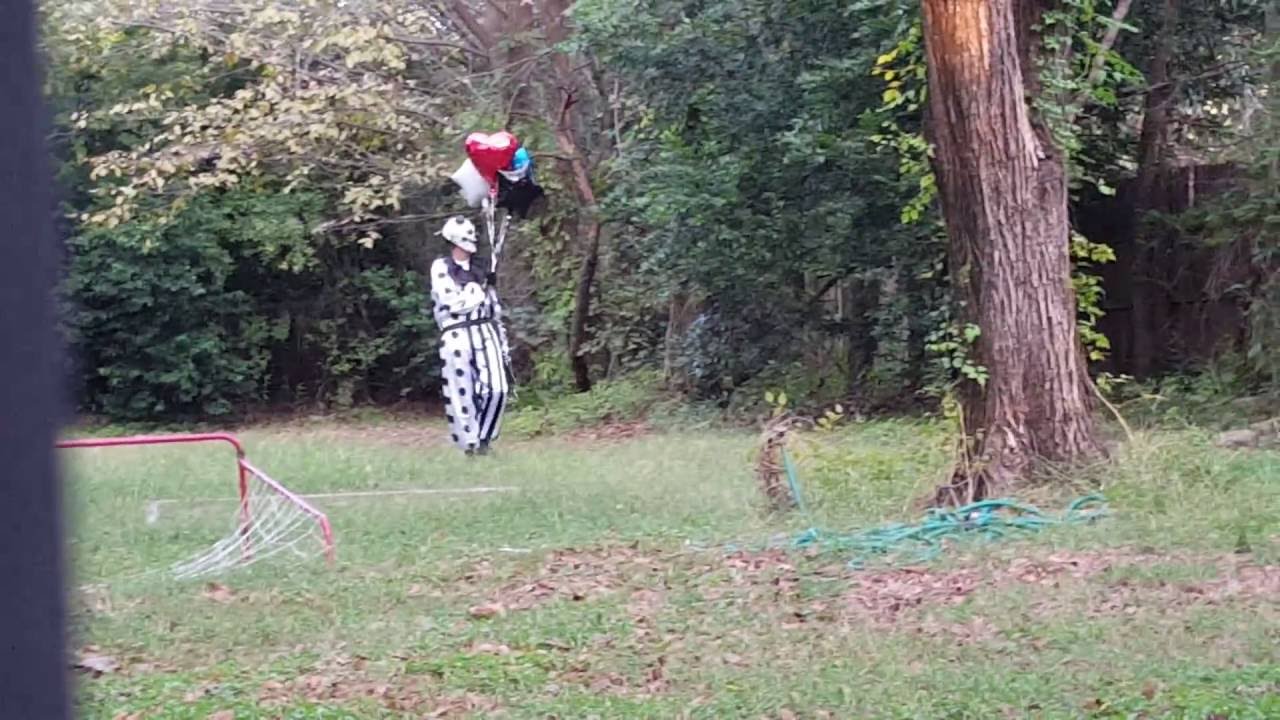 Killer Clown Holding Knife In Back Yard YouTube