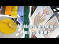 Art vlog  work with me real time  making watercolor and painting  chill music 