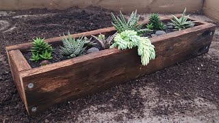Garden Planter Box - How to build a timber planter box. How to make a timber planter box. Using timber decking and metal mesh floor.