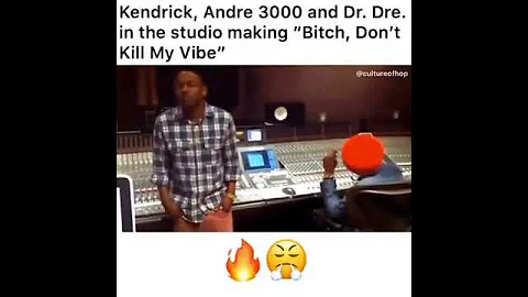 Kendrick Lamar and Andre 3000 in the studio