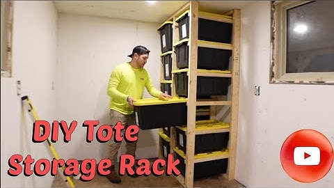 DIY storage rack build for 64 liter totes