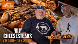 Ken Griffey Jr. & Chad Ward Make Philly Cheesesteak | Traeger Grills