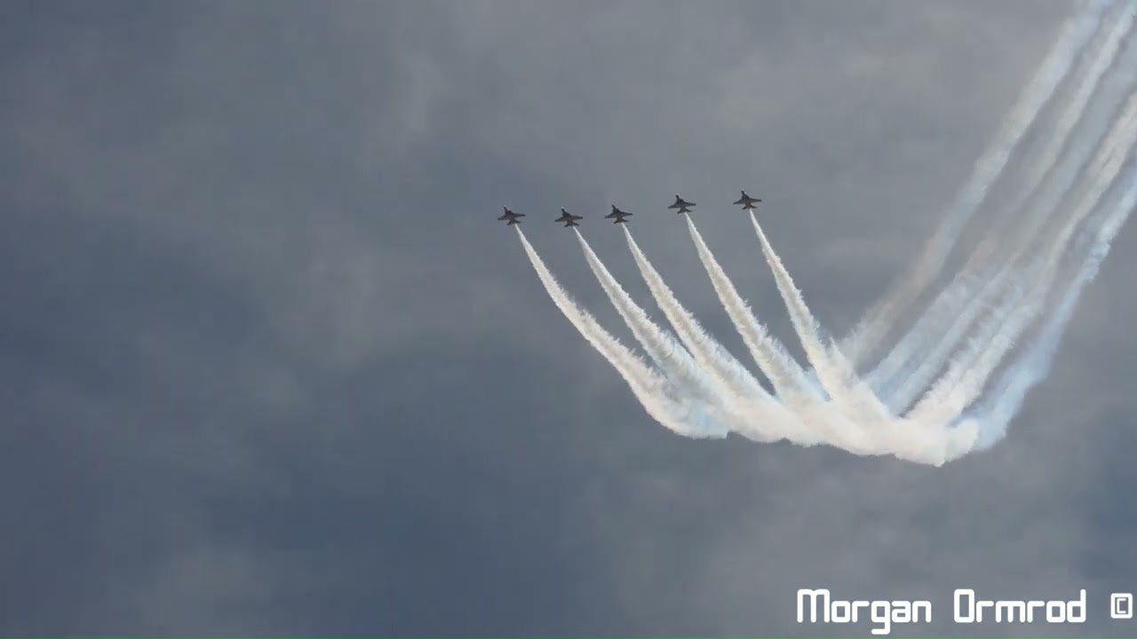 Black Eagles aerobatic team flypast at RIAT22 
