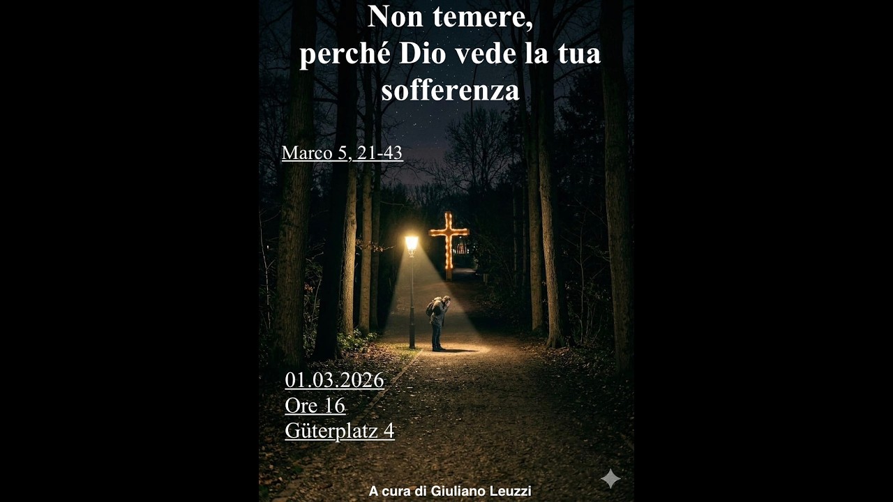'Non temere, perché Dio vede la tua sofferenza' - Giuliano Leuzzi | 01.03.2026