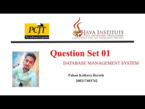 Question Set 01 | Database Management System | Java Institute