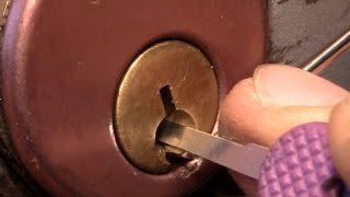 (picking 191) American 6-pin rim cylinder challenge lock from 'PickME 1977' - surprising opening Picking 432 A Pick Proof Lock Gm Car Ignition Lock Inspected Thanks To Pickme 1977
