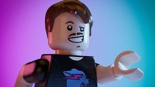 Train vs Giant pit in Lego @mrbeast